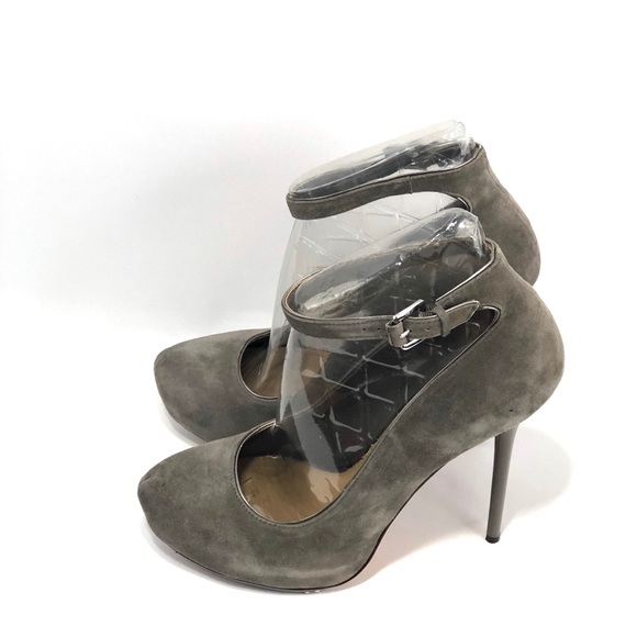 Badgley Mischka Suede Ankle Strap High Heel - Picture 2 of 4